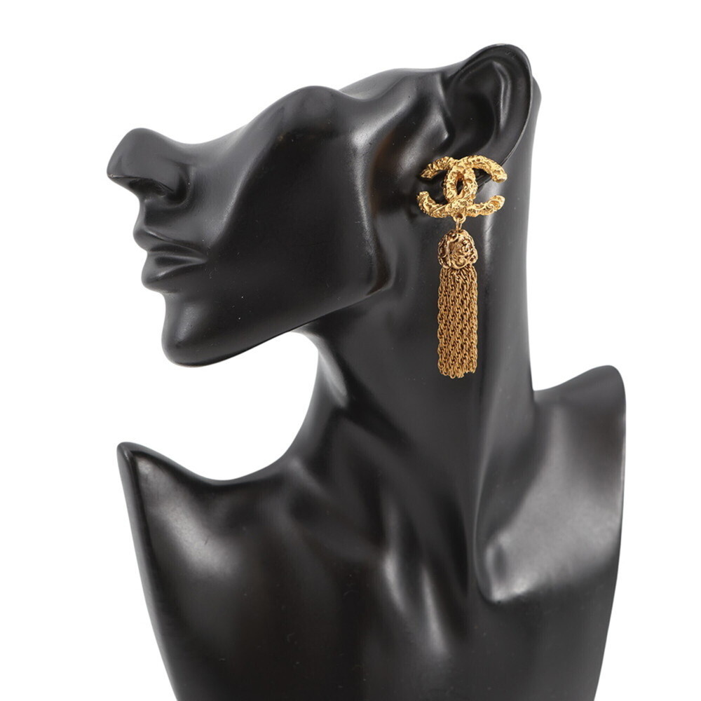 CHANEL Gold Logo Earrings - Picture 4 of 9